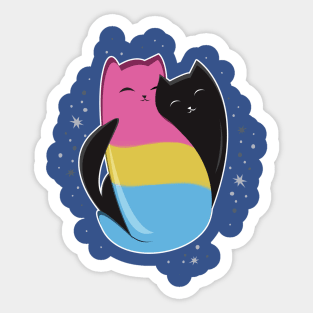 Pansexual Cat LGBT Pride Flag Sticker